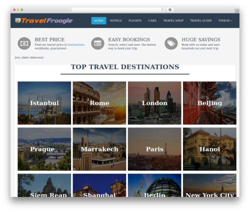 Theme WordPress Flat Theme - travelfroogle.com