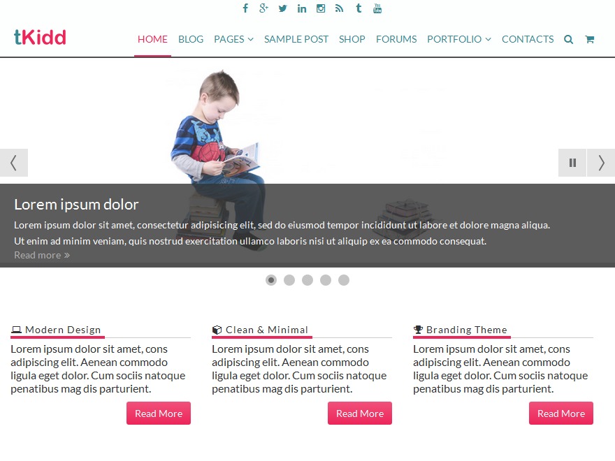 tKidd WordPress store theme by tishonator