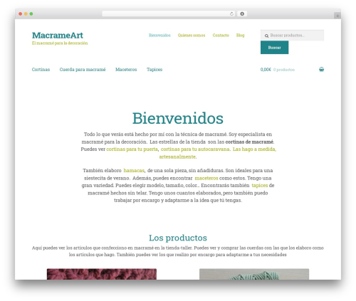 WordPress theme Macrameart-2016 - macramepeniscola.com