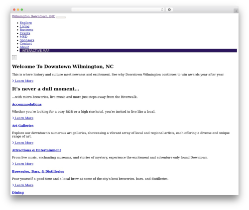 WordPress theme TG Starter Theme - wilmingtondowntown.com