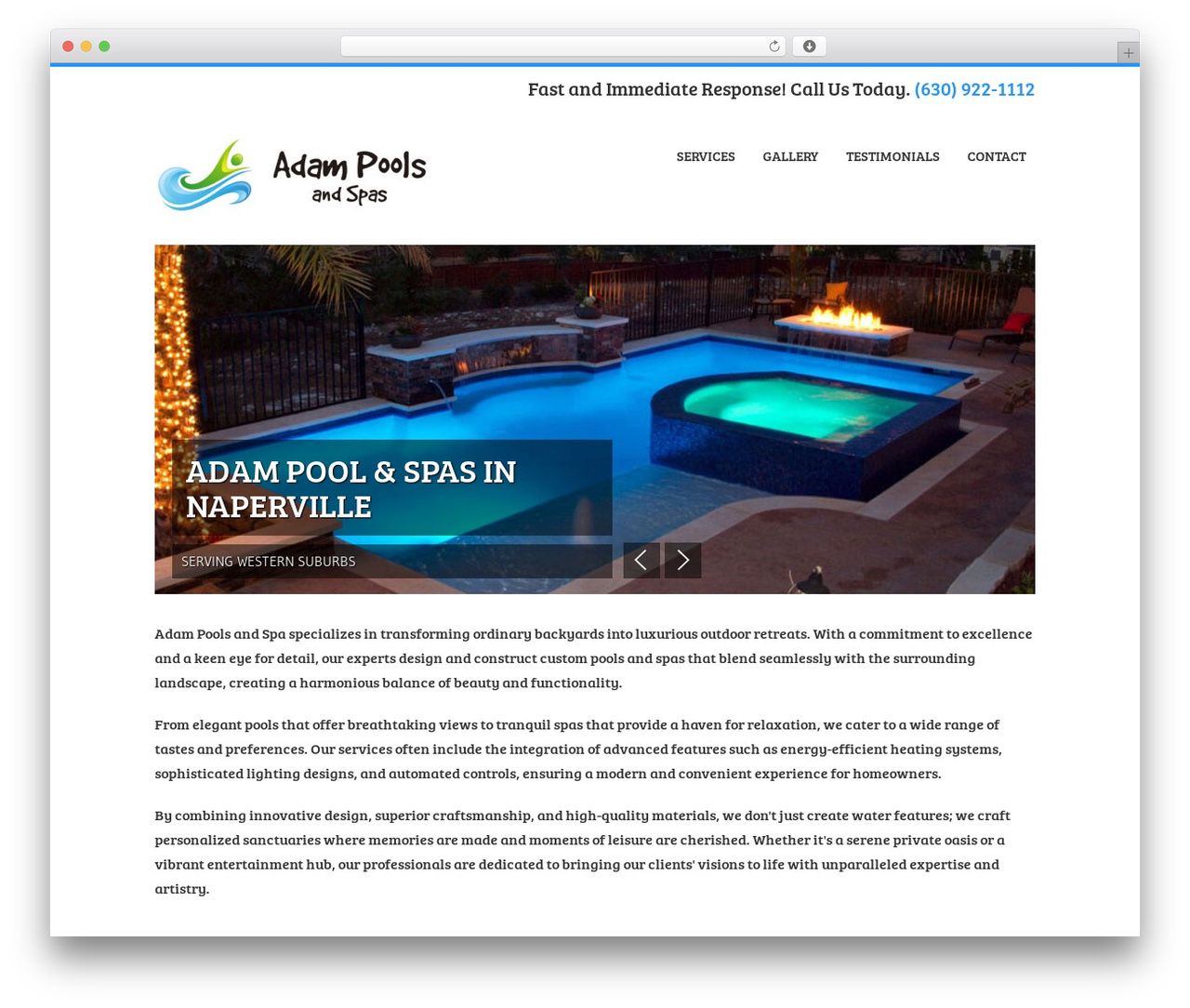 WordPress theme BBQ - adampoolsandspas.com