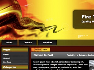 WordPress theme Fire Techno by qualitywordpress