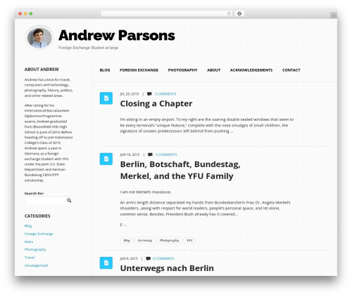 WordPress theme Focused - afparsons.com
