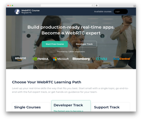 Uncanny learndash groups WordPress plugin - webrtccourse.com