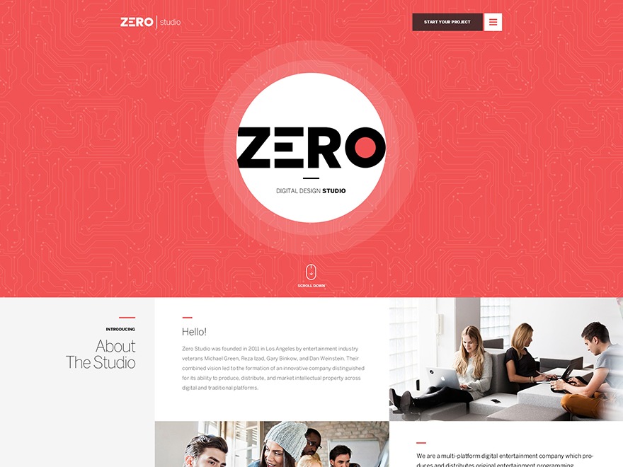 Zero WordPress theme by the Opal WordPress team