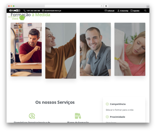 Team grid WordPress plugin - academia.citeve.pt