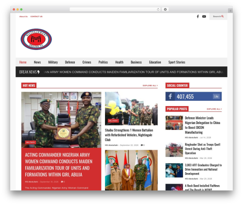 FlatNews theme WordPress - militainmentnews.com.ng