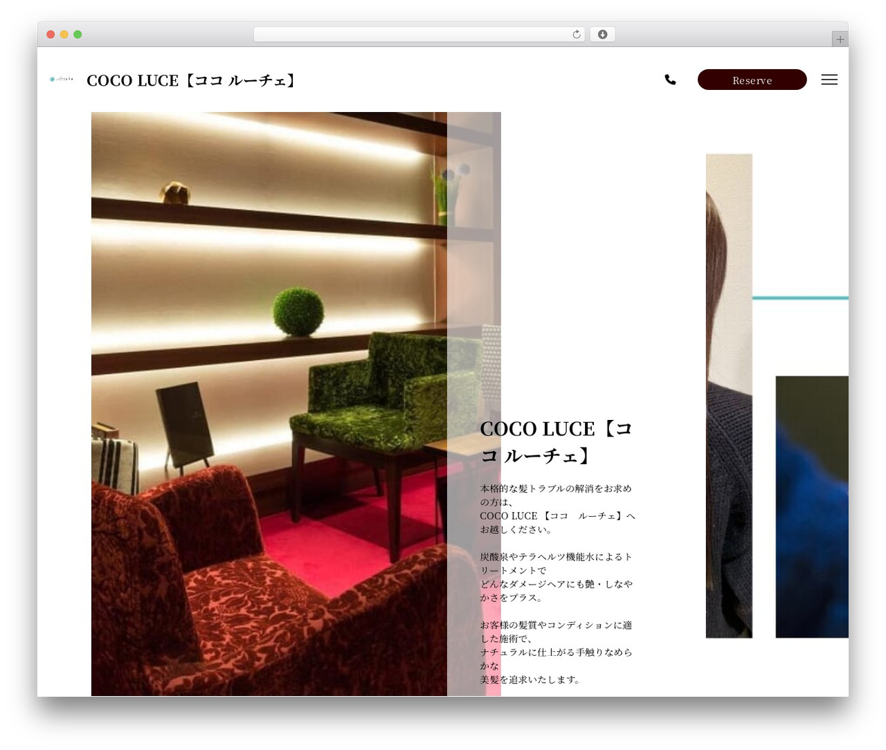 note WordPress theme - cocoluce-hairsalon.com