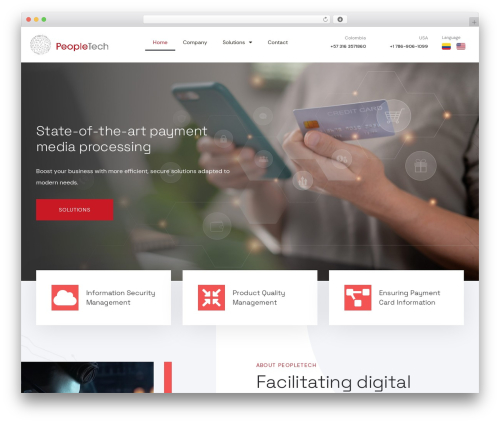 Oitech WordPress theme - peopletech.com.co