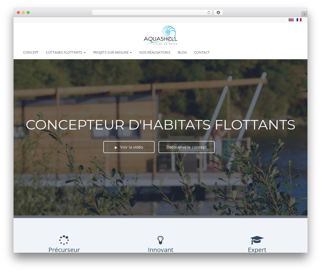 WordPress theme aquashell - aquashell.fr