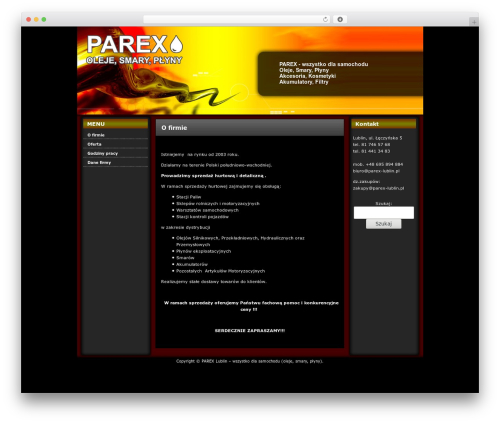 WordPress theme Fire Techno - parex-lublin.pl