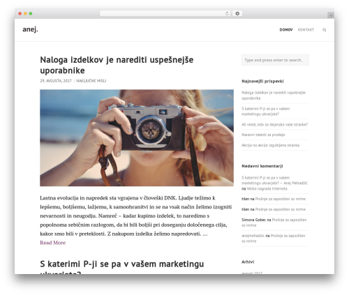 WordPress website theme Create - anej.si