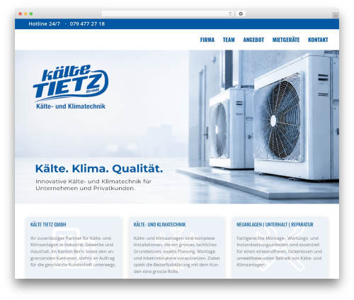 Agama theme WordPress - kaelte-tietz.ch