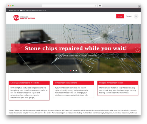 Ascent WordPress theme - wairarapawindscreens.co.nz