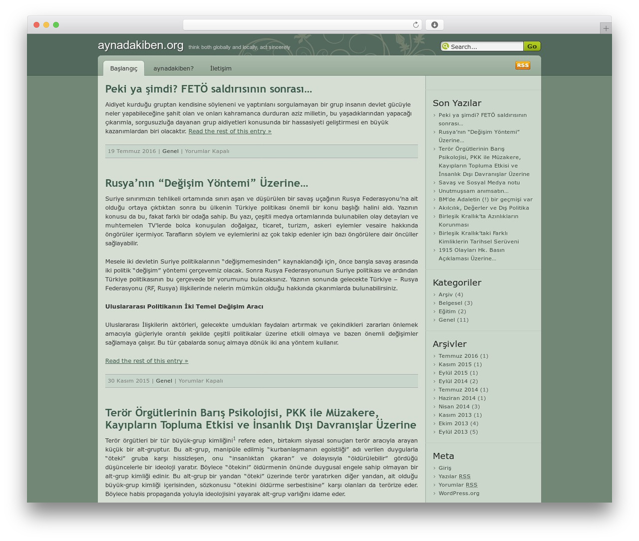 Devart WordPress theme design - aynadakiben.org
