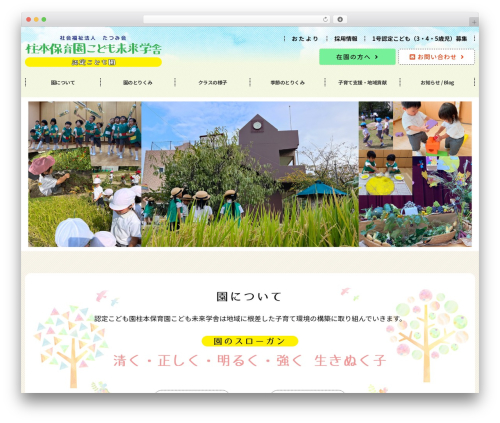 my-theme WordPress theme design - hashiramotohoikuen.jp