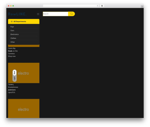 WordPress theme Electro - rowline.com