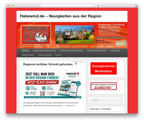 Catch Box theme WordPress - habewind.de