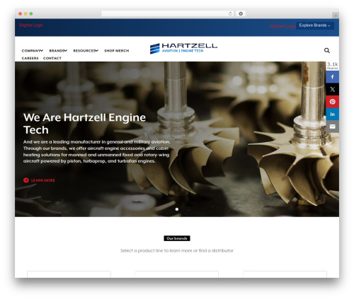 HET Corporate theme WordPress - hartzell.aero