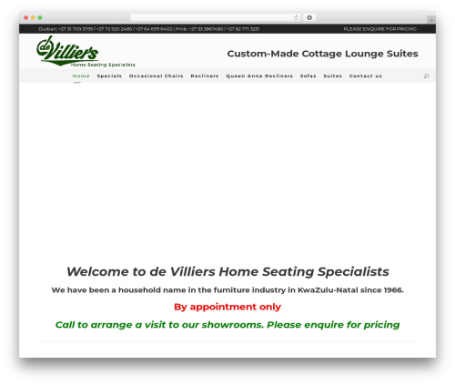 Kleanity WordPress theme - homeseating.co.za
