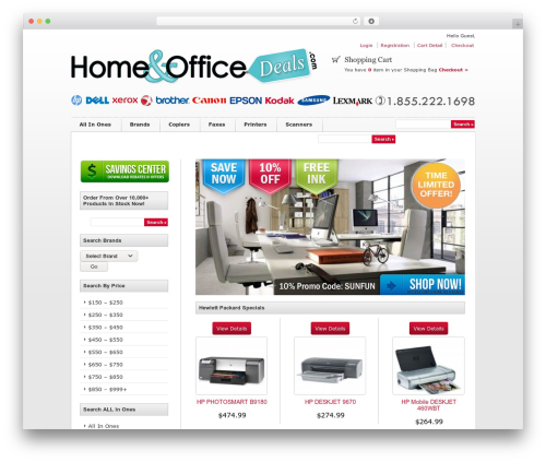 WordPress theme eComFramework - homeandofficedeals.com