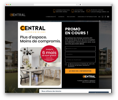 Theme WordPress Junic Construction - lecentralcondominiums.com