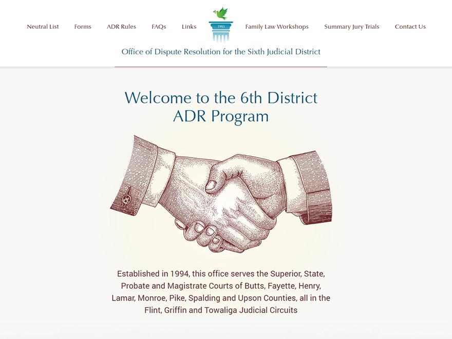 6th District ADR Program WordPress theme by Stone Soup Tech