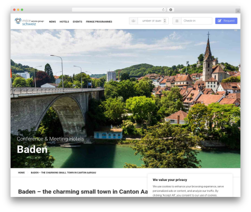 azure Theme top WordPress theme - baden-seminarhotels.ch