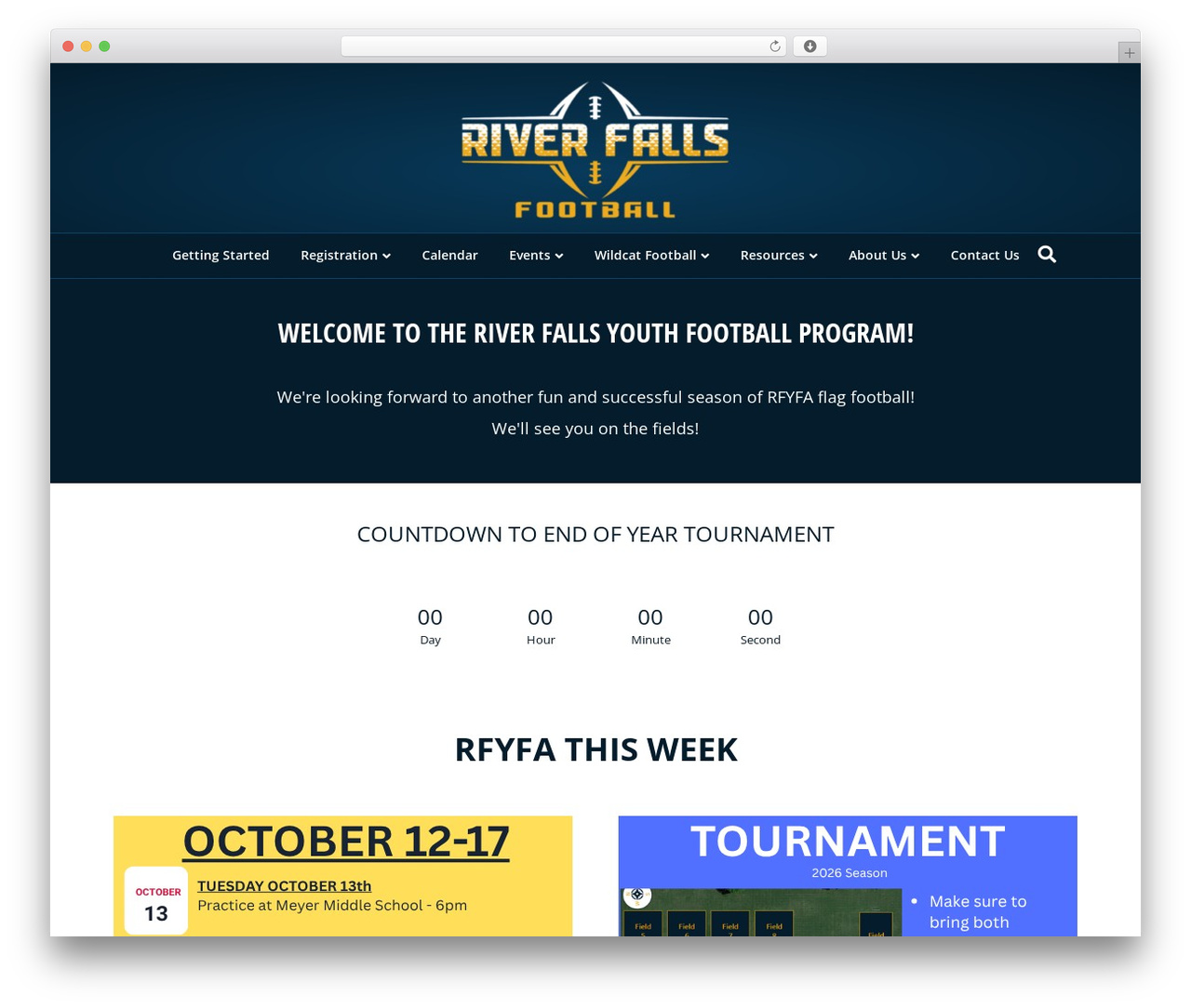 Beaver Builder Theme WordPress website theme - riverfallsfootball.com