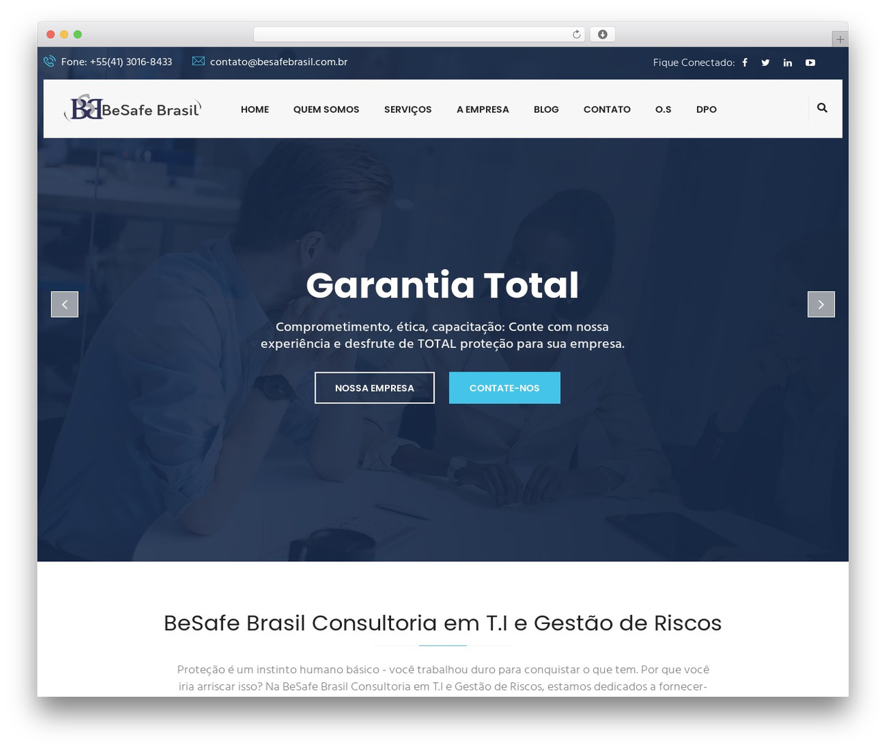 Theme WordPress Consultive - besafebrasil.com