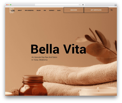 WordPress website theme Bridge - bellavitaspaandsalon.com