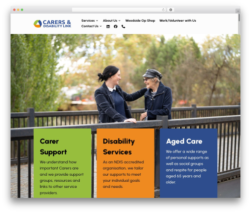 Divi WordPress theme - carersanddisabilitylink.support
