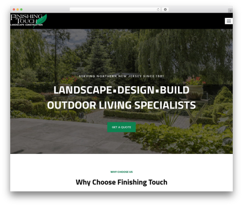 Planto WordPress theme - finishingtouchlandscape.com