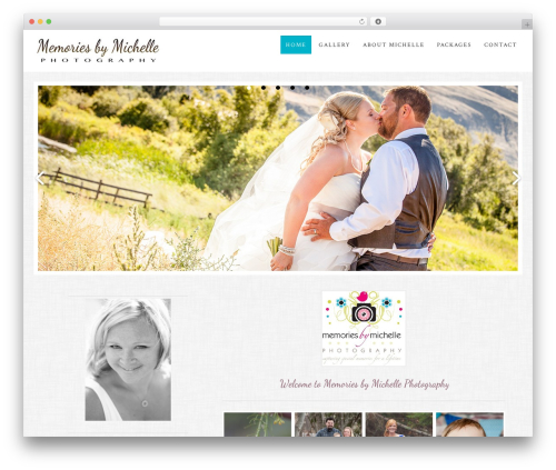 WordPress theme Shine Theme - memoriesbymichellephotography.com