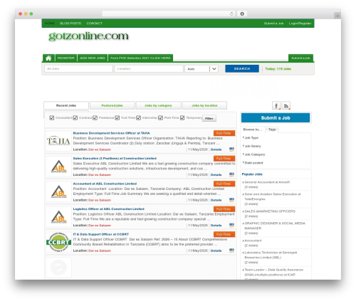 WordPress theme JobRoller - gotzonline.com