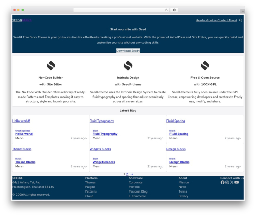Seed4 WordPress theme - seed4.seeddemo.com