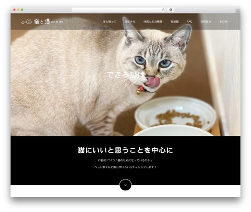 Switch WordPress website theme - yadotoneko.com