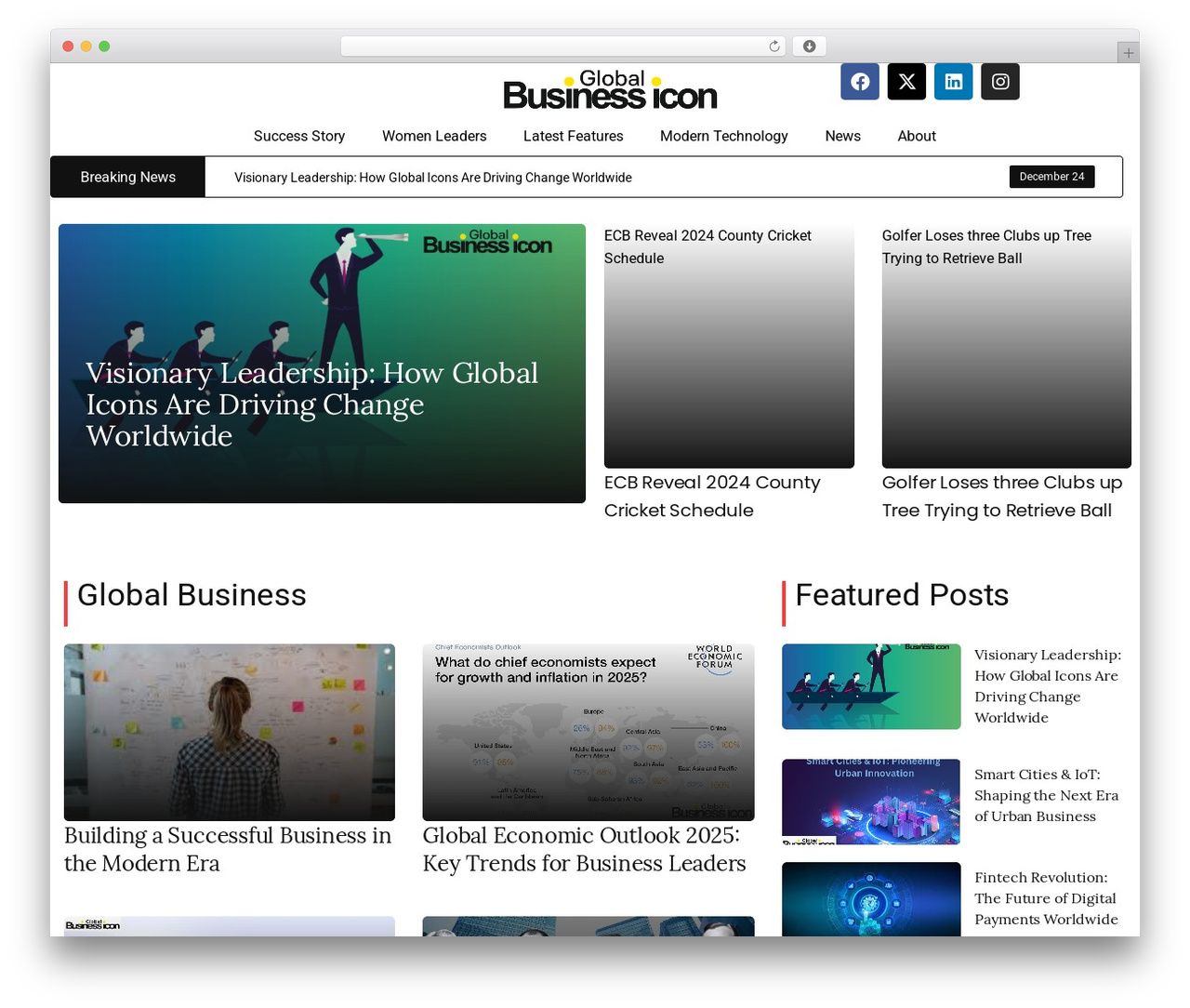 Theme WordPress Kiante - globalbusinessicon.com