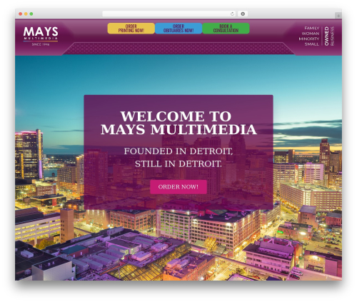 WordPress theme Mays Multimedia Block Theme. - gomediaauthority.com