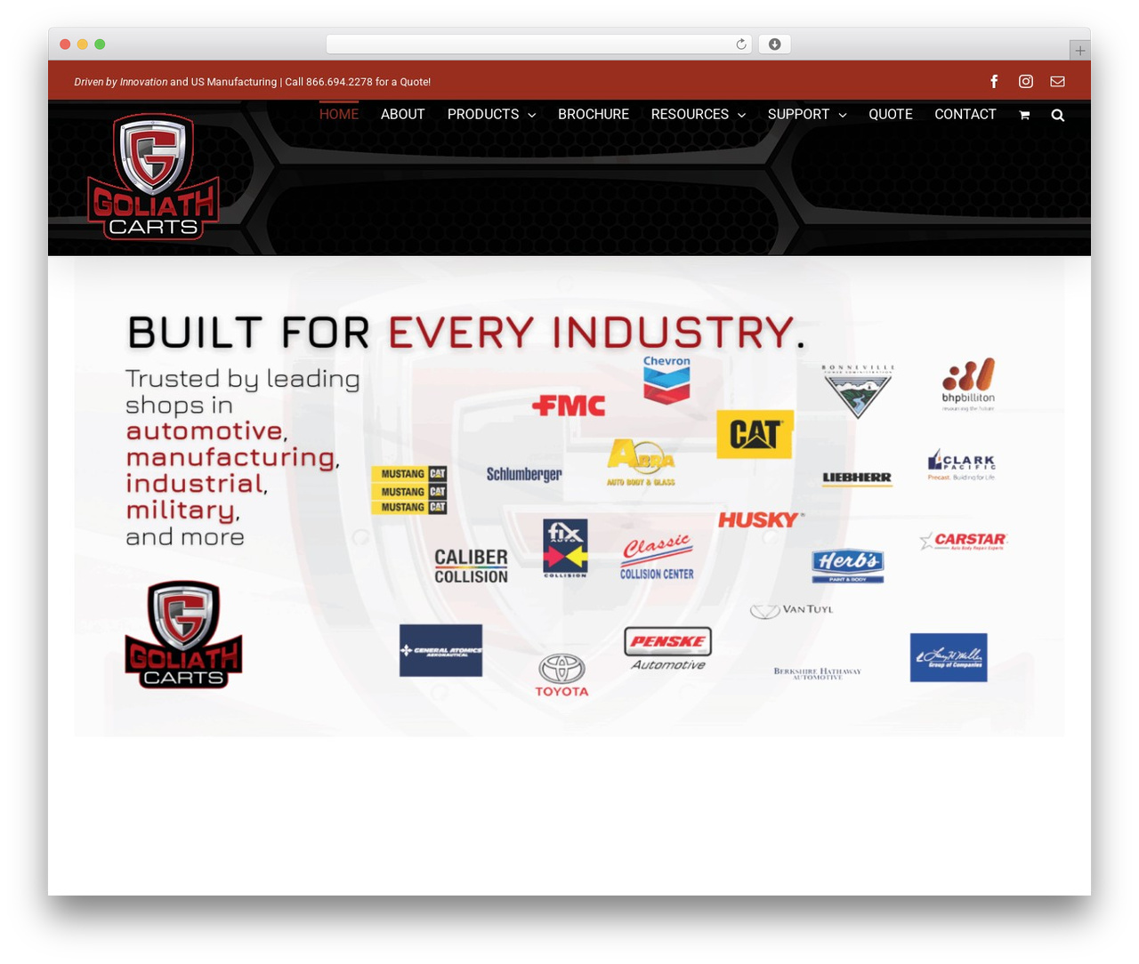 Avada WordPress theme design - goliathcarts.com Avada WordPress theme design - goliathcarts.com