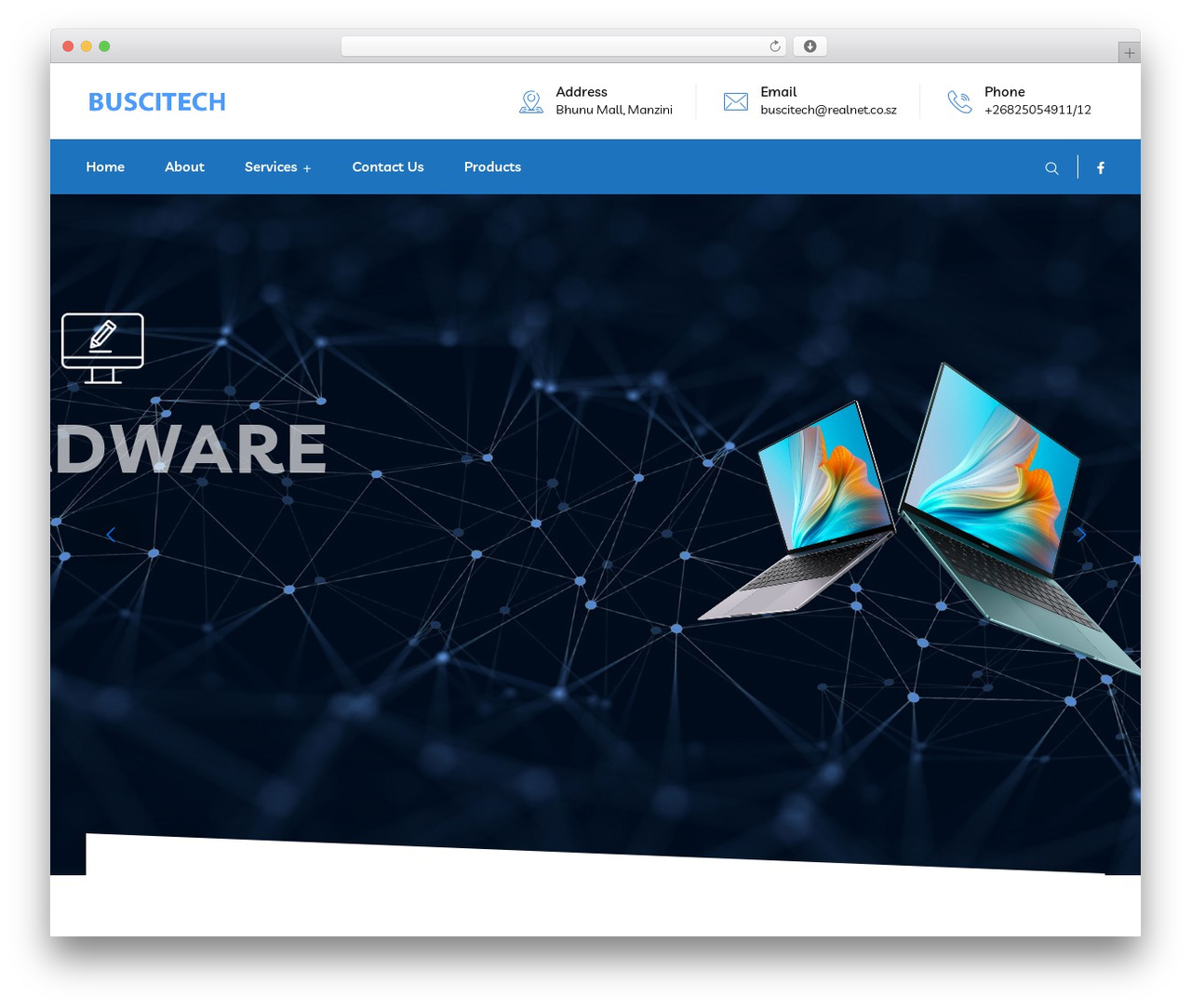 Braintech WordPress theme design - buscitech.net