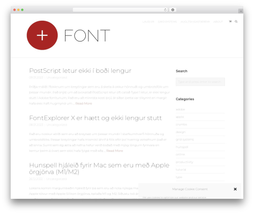 Create WordPress website theme - font.is