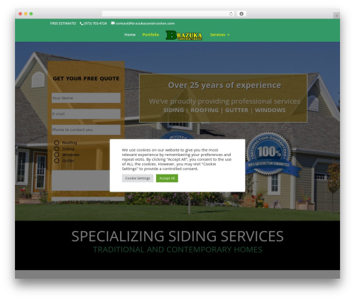 Divi WordPress theme - brazukaconstruction.com