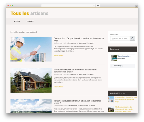 Flatastic WordPress theme - touslesartisans.com