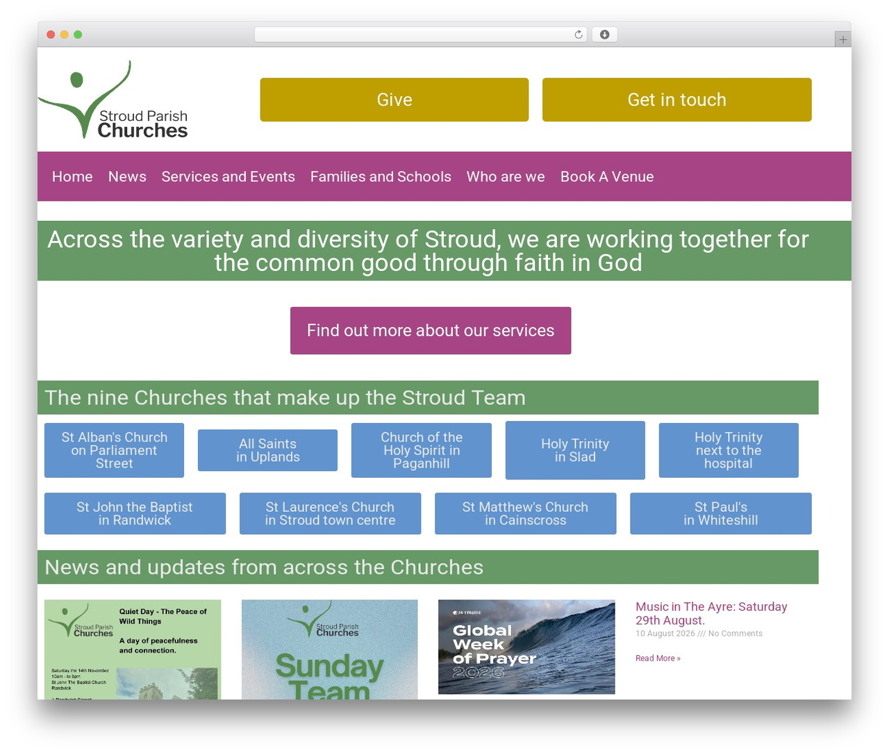 Hello Elementor theme WordPress - stroudparishchurches.org.uk
