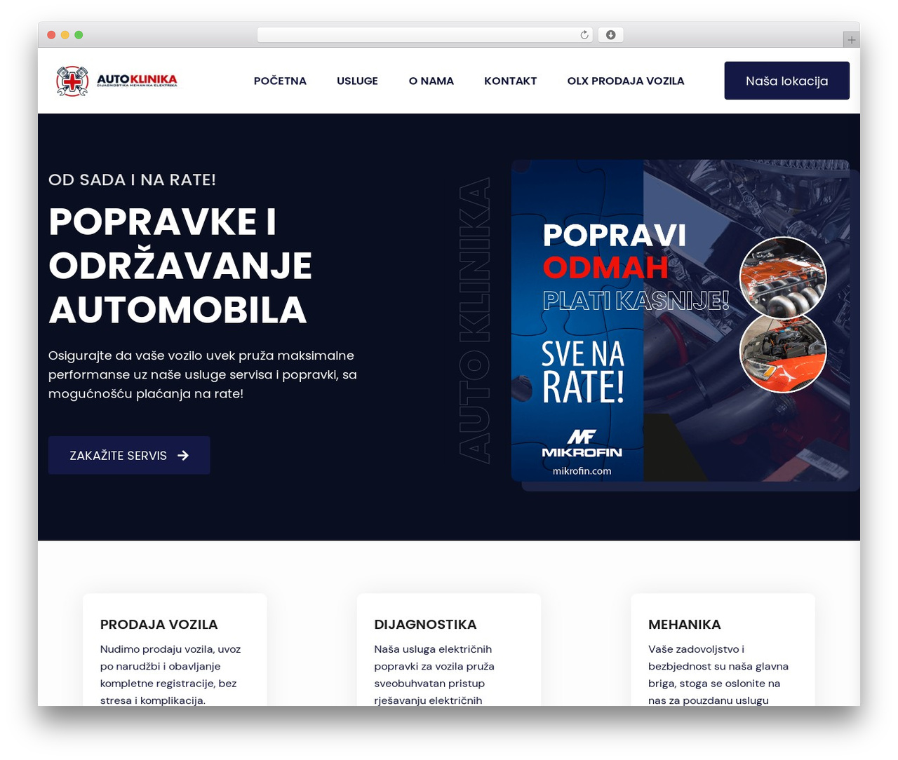 Roofx WordPress theme - autoklinikabl.com