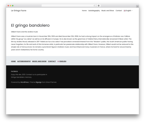Theme WordPress Bigwigs - gringobandolero.ch