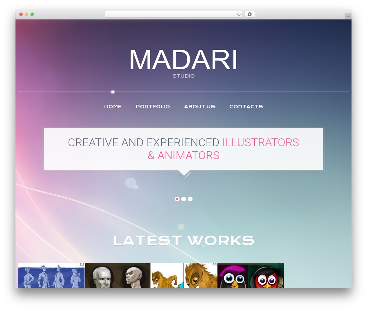 WordPress theme cherry - madaristudio.com