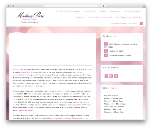 WordPress theme Tora - madamepirie.com