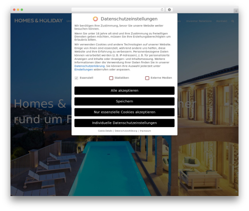 WordPress website theme theCorps - homes-holiday.com